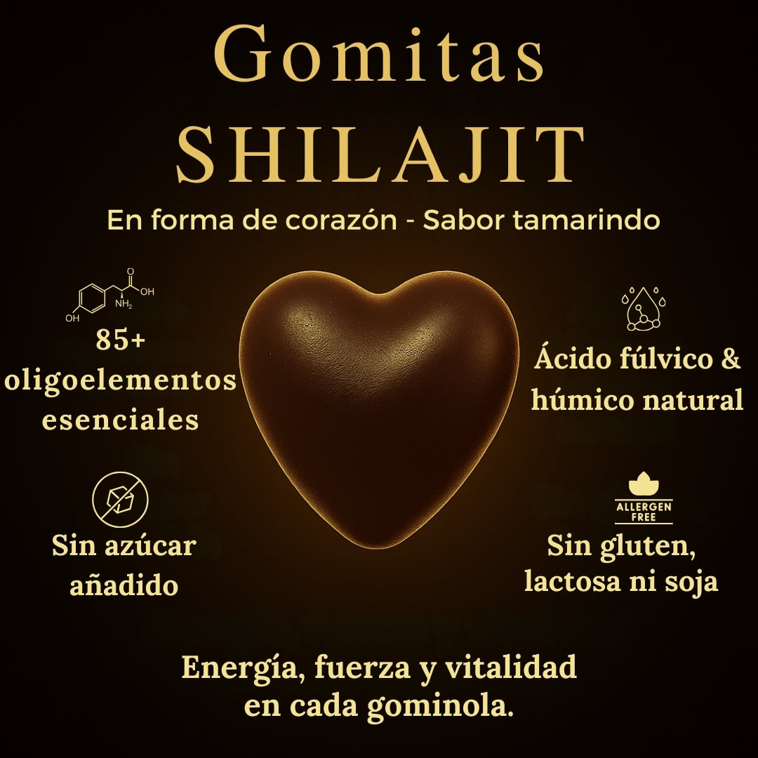 Gomitas de Shilajit 100% Puro del Himalaya (160gr)