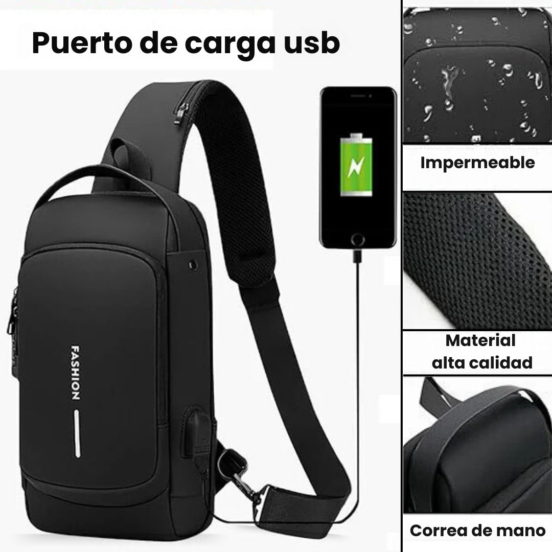 LOCKSAFE® - Bolso Antirrobo Con Cerradura Numérica + USB