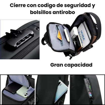 LOCKSAFE® - Bolso Antirrobo Con Cerradura Numérica + USB