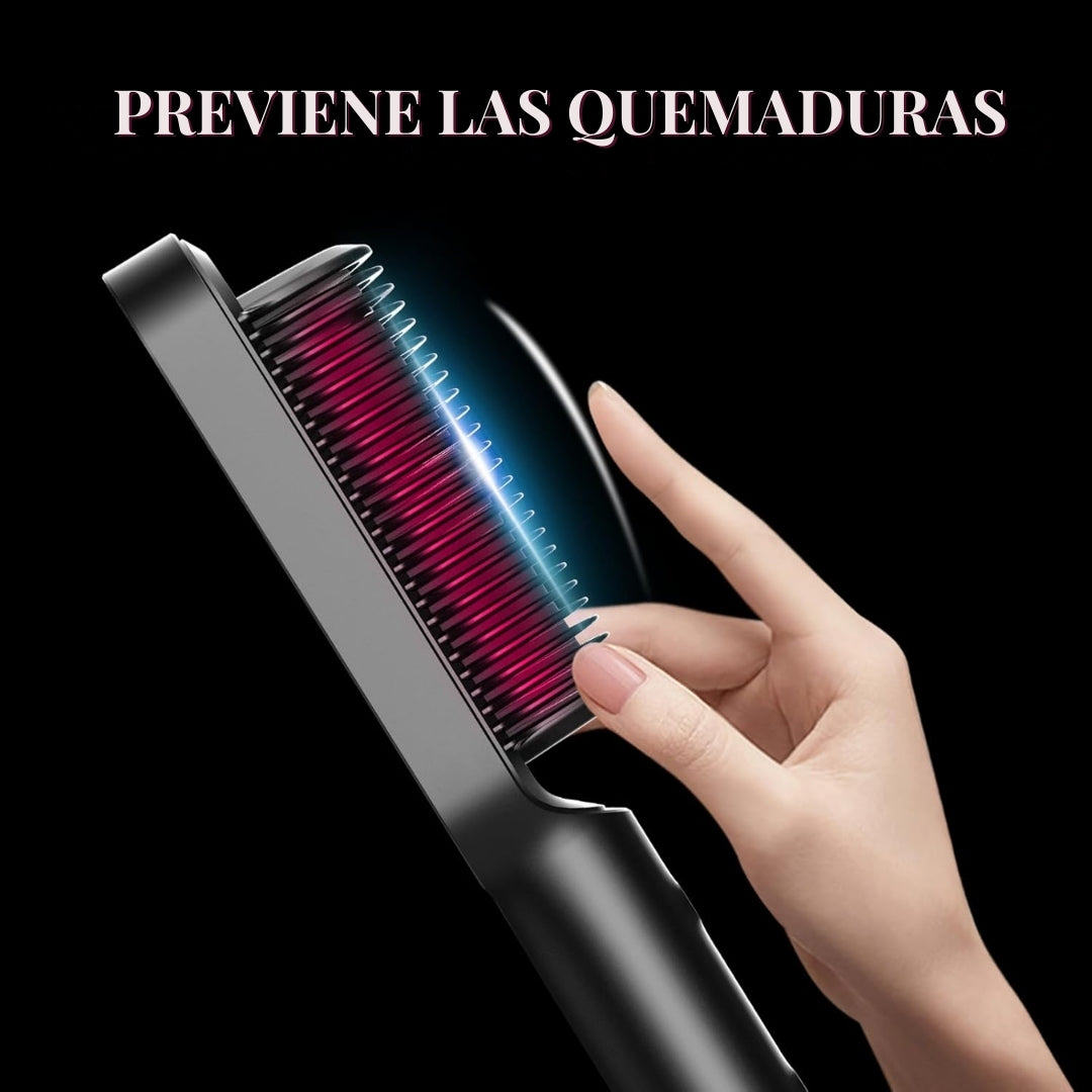 Combo HairGlow - Cepillo Alisador Iónico 2 en 1 + Rizador Ondas Pro GRATIS