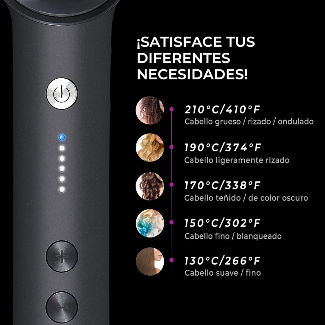 Combo HairGlow - Cepillo Alisador Iónico 2 en 1 + Rizador Ondas Pro GRATIS