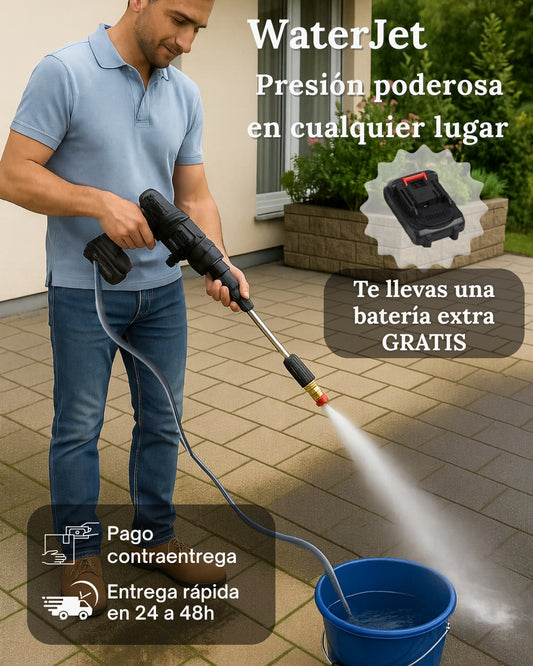 WATERJET – Hidrolavadora portátil de alta presión + BATERÍA GRATIS