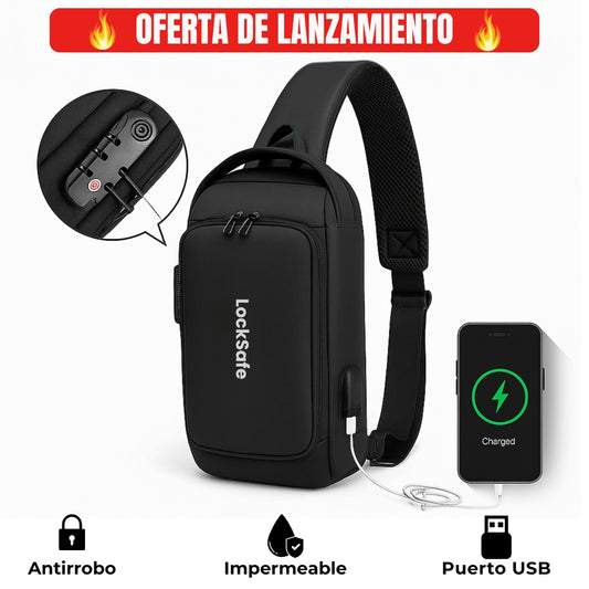 LOCKSAFE® - Bolso Antirrobo Con Cerradura Numérica + USB