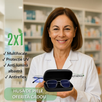 OFERTĂ 2×1 | Ochelari Sensilens Multifocali + Tocuri Cadou