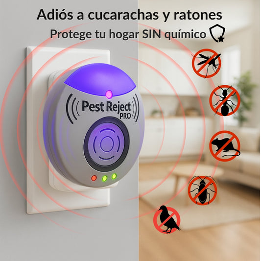 PEST REJECT - REPELENTE ULTRASÓNICO DE PLAGAS